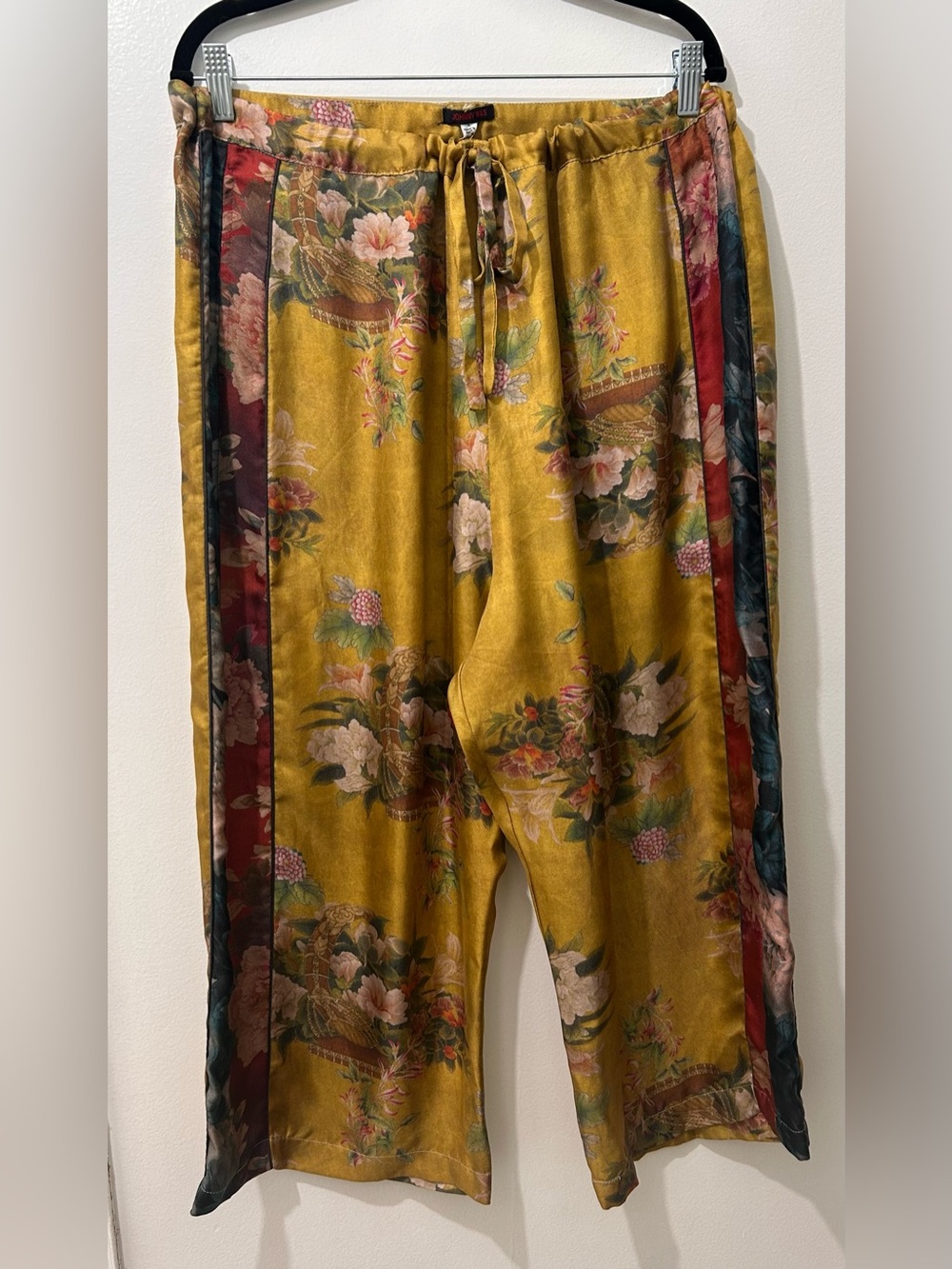 Johnny Was Dylan Pant Silk Floral Wideleg Palazzo Pants Large NWT MSRP $275 Chic - Picture 3 of 16